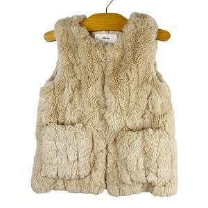 Zara Faux Fur Vest Tan Size 5 Sleeveless